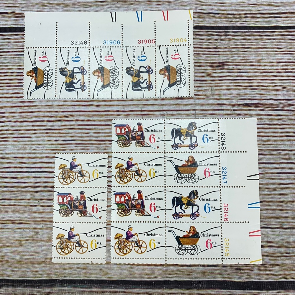 Christmas Stamps 1968 6 Cents Vintage Stamps Unused‎ Lot of 16